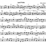 Sheet music for "April Waltz" composition.