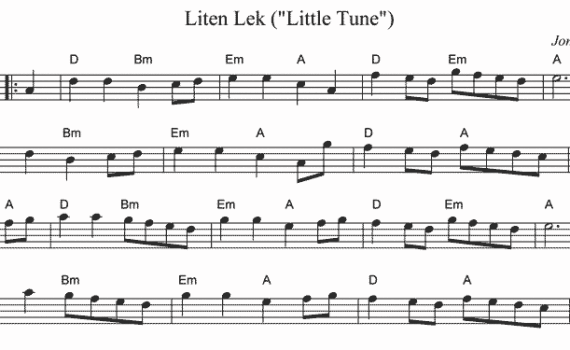 A sheet music with three different notes on it.