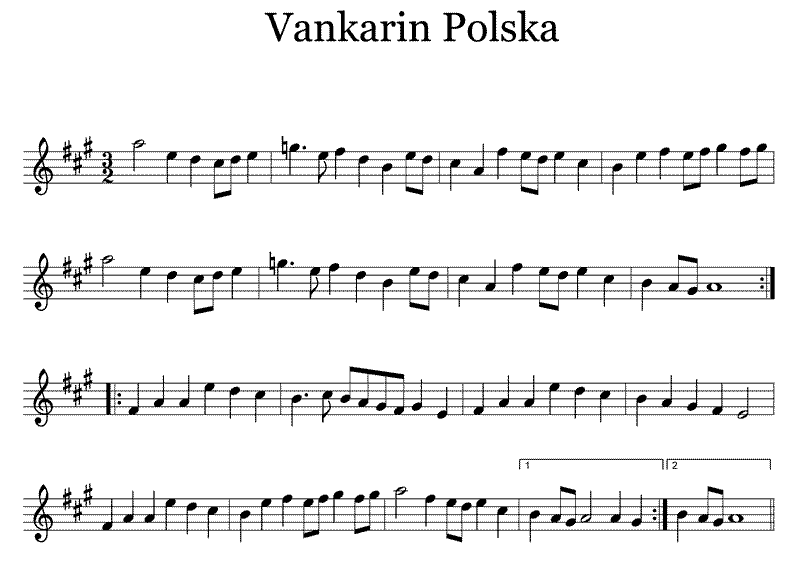 A sheet music with some notes on it