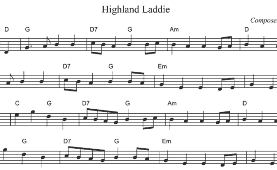 A sheet music with some notes on it