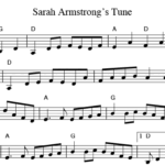 Sheet music for "Sarah Amstrong's tune"