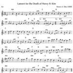 sheet music for tune, Lament for the Death of Henry B. Kite
